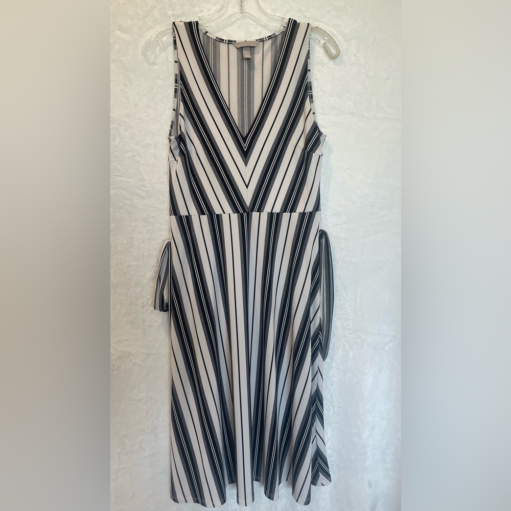 H M Striped Black and White Women's Dress size S (X1)